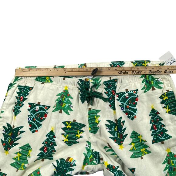 Old Navy Pajama Pants Womens 2X White Green Christmas Tree Flannel Match The Fam - Picture 8 of 16